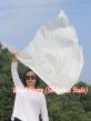 1 Piece 103 cm (40") prophetic silk worship flex flag, white