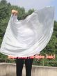 1 Piece 130 cm (51") prophetic silk worship flex flag, silver