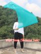 1 Piece 130 cm (51") prophetic silk worship flex flag, peacock green