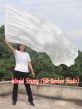 1 Piece 222 cm (88") prophetic silk worship flex flag, white