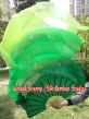 1 pair 1.5m (59") Emerald belly dance silk fan veil