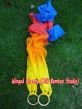 1 piece yellow-orange-red-blue real silk hand kite runner for kids play