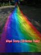 1 piece 4m (4.4 yards) long stripes Rainbow+ worship silk throw streamer