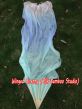 1 pair 1.5m (59") pastel (turquoise-blue-pink) belly dance silk fan veil