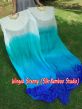 1 pair 1.8m (71") Sea Coast belly dance silk fan veils