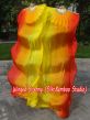 1 pair Fire long stripes 3G belly dance silk fan veil