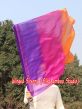 spinning silk flag poi 103cm (40") for Worship & Praise, Golden Violet