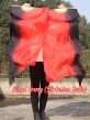 1 pair 1.1m (43") black-red long stripes silk fan veils for kids