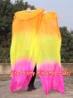 1 pair 1.8m (71") orange-yellow-pink belly dance silk fan veils