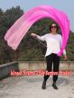 1 Piece pink fading 2.3m (90") dance silk veil poi