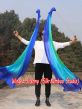 1 Piece green-turquoise-blue 1.8m (71") circular dance silk veil poi