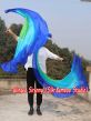 1 Piece green-turquoise-blue 1.8m (71") circular dance silk veil poi