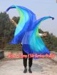 1 Piece green-turquoise-blue 1.8m (71") circular dance silk veil poi