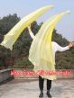 1 Piece yellow fading 1.8m (71") circular dance silk veil poi