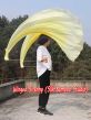 1 Piece yellow fading 1.8m (71") circular dance silk veil poi