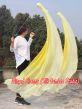 1 Piece yellow fading 1.8m (71") circular dance silk veil poi