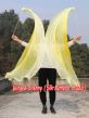 1 Piece yellow fading 1.8m (71") circular dance silk veil poi