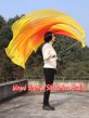 1 Piece red-orange-yellow 1.8m (71") circular dance silk veil poi