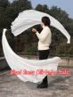 1 Piece white 1.8m (71") circular dance silk veil poi