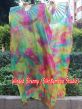 1 pair Spring 3G tie-dye belly dance silk fan veil