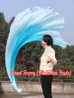 1 Piece turquoise fading 1.8m (71") circular dance silk veil poi