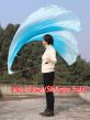 1 Piece turquoise fading 1.8m (71") circular dance silk veil poi