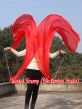 1 Piece red 2.3m (90") dance silk veil poi