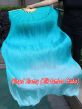 1 pair 1.5m (59") peacock blue fading belly dance silk fan veil