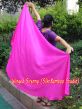 1 PIECE pink half circle 6 Mommes belly dance silk veil