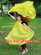 1 piece yellow 5 Mommes belly dance silk veil 