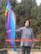 1 Piece Rainbow 1.8m (70") dance silk veil poi