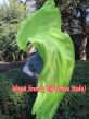 1 piece lime green 5 Mommes belly dance silk veil 