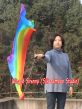 1 Piece Rainbow 1.8m (70") dance silk veil poi