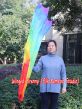 1 Piece Rainbow 1.35m (53") dance silk veil poi