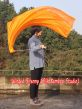 1 Piece orange 1.35m (53") dance silk veil poi