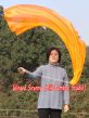 1 Piece orange 1.35m (53") dance silk veil poi