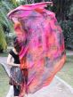 1 piece black+pink+orange tie-dye 5 Mommes belly dance silk veil 