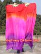 1 pair 1.5m (59") red-pink-purple belly dance silk fan veil