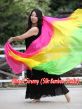 1 piece pink-yellow-green 5 Mommes colorful belly dance silk veil 