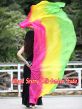 1 piece pink-yellow-green 5 Mommes colorful belly dance silk veil 