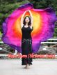 1 PIECE yellow-orange-pink-purple circular 8 Mommes belly dance silk veil