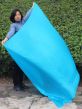 turquoise 5 Mommes 2.7m*1.4m (3 yds x 55") belly dance silk veil 