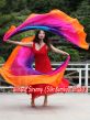 1 PIECE turquoise-purple-pink-orange circular 8 Mommes belly dance silk veil