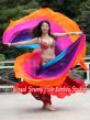 1 PIECE turquoise-purple-pink-orange circular 8 Mommes belly dance silk veil