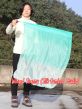 1pc 81cm (32") spinning silk flag poi for Worship & Praise, peacock green fading