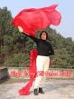 1 pair 1.5m (59") red belly dance silk fan veil