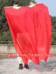 1 pair 1.5m (59") red belly dance silk fan veil