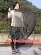 1pc 81cm (32") spinning silk flag poi for Worship & Praise, black