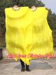 1 pair 1.5m (59") yellow belly dance silk fan veil