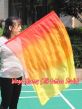 1pc 81cm (32") spinning silk flag poi for Worship & Praise, Fire